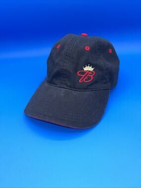 Budweiser Baseball Hat Cap Embroidered Logo Black Buckle Back Adjustable